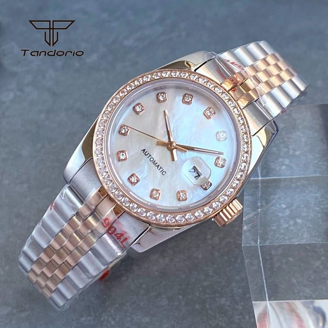 tandorio Armbanduhr Automatik, Edelstahl, Roségold, 31 mm, Damen - Bild 1