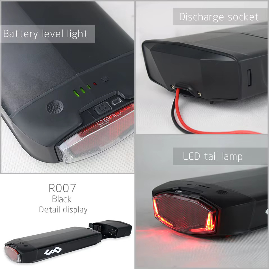 UNITPACKPOWER Lithium-Ionen-Ebike-Batterie 36V 21Ah für Elektrofahrräder, Schwarz - Bild 2