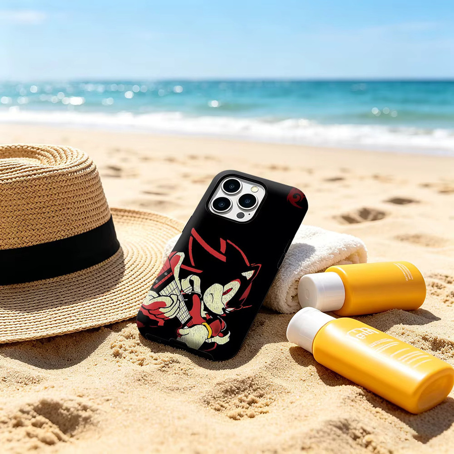 CaseChic MagSafe Schutzhülle Shadow the Hedgehog Rocker Matte Bumper für iPhone 17 16 15 14 13 Pro Max Plus Schwarz - Bild 5
