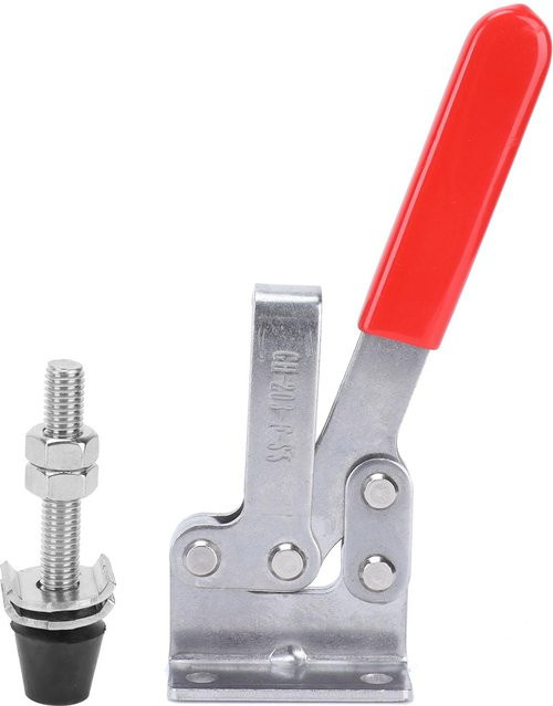 OutsideWorld Kniehebelspanner GH 203-F-SS Schnellverschluss Horizontaler Kniehebelspanner aus Edelstahl in Grau und Rot - Bild 1