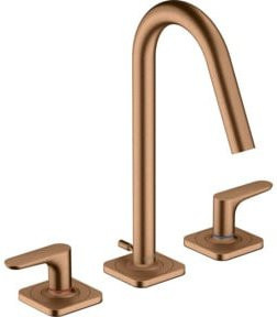 Hansgrohe Axor Citterio M 3-Loch-Waschtischarmatur in Bronze mit Pop-up-Abfluss und zwei Griffen - Bild 1