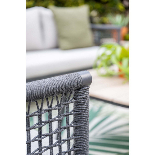 GARDEN IMPRESSIONS Loungesofa Teramon, 4-teiliges L-Shape Set mit Auflagen und Kissen, schwarz/grau, Aluminiumgestell - Bild 2