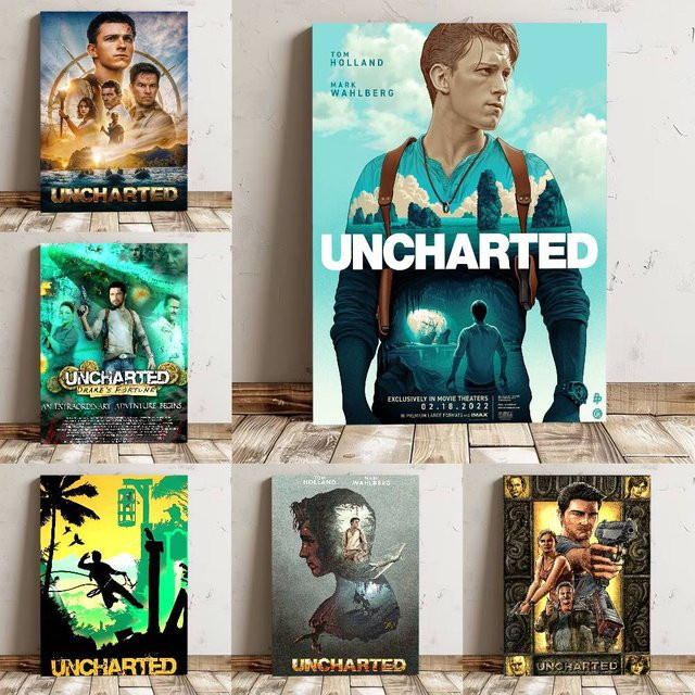 Uncharted 4 Vintage Poster Wasserdichter Wandkunstaufkleber Multicolour B: 15,0 cm, H: 15,0 cm - Bild 1