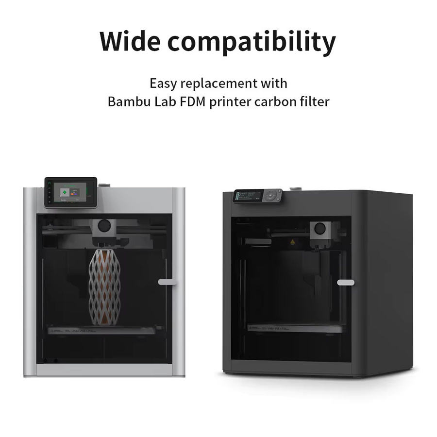 Aktivkohle-Luftfilter für Bambu Lab P1 und X1 Serie, Ersatzfilter für Bambu Lab X1, X1C, P1P, P1S 3D-Drucker, Farbe: Schwarz - Bild 4
