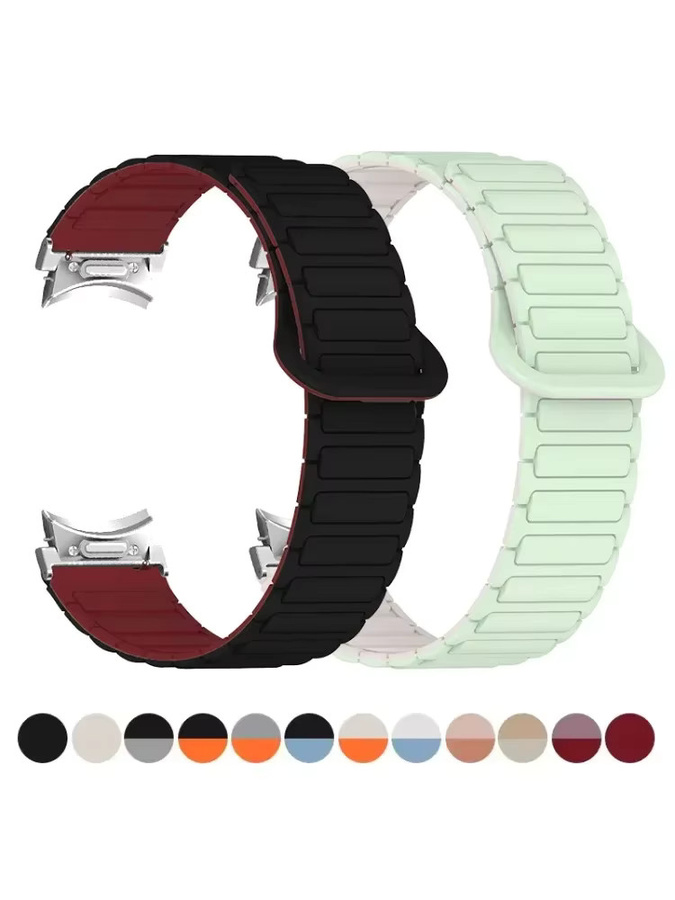 CHIICSMART Uhrenarmband Silikon, Magnet, Schwarz, Samsung Galaxy Watch - Bild 5