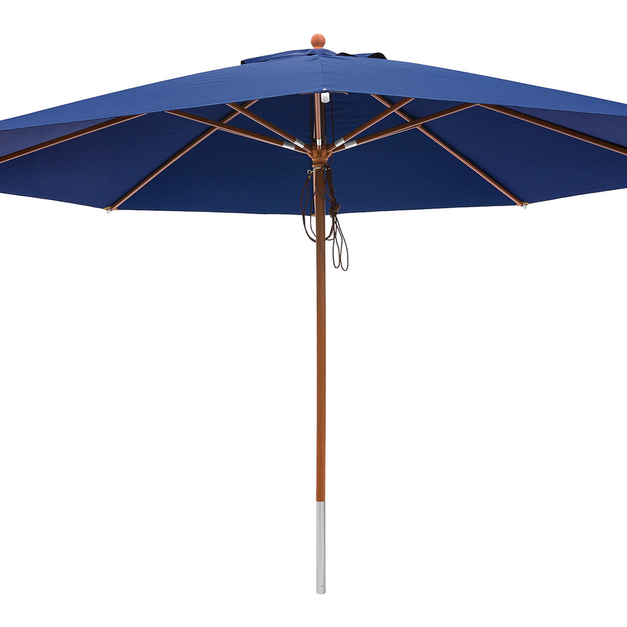 anndora Sonnenschirm Marktschirm für Gastronomie in Navy Blau, rund, Durchmesser: 400 cm, mit UV-Schutz und Winddach - Bild 1