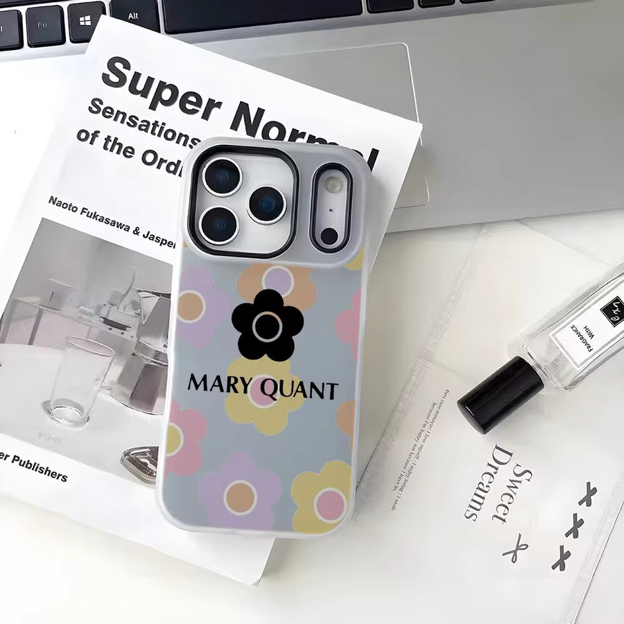 Mary Quant 2-in-1 Handyhülle mit abnehmbarem Kartenhalter für iPhone 12-17, transparent und mehrfarbig - Bild 2