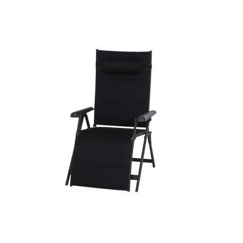 Siena Garden Camping Relaxliege Premium Anthrazit mit Aluminiumgestell und Textilene-Bezug B: 74,5 cm, T: 122,5 cm, H: 91 cm - Bild 4