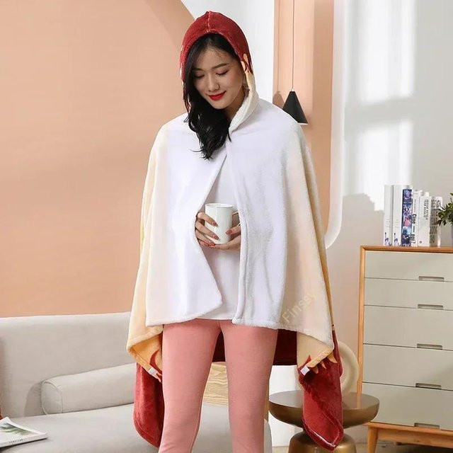 Kimetsu No Yaiba Anime Cosplay Decke Kariert von Yiran toy 1, weißer Fleece-Bademantel für Erwachsene, Breite: 100 cm, Tiefe: 160 cm - Bild 1