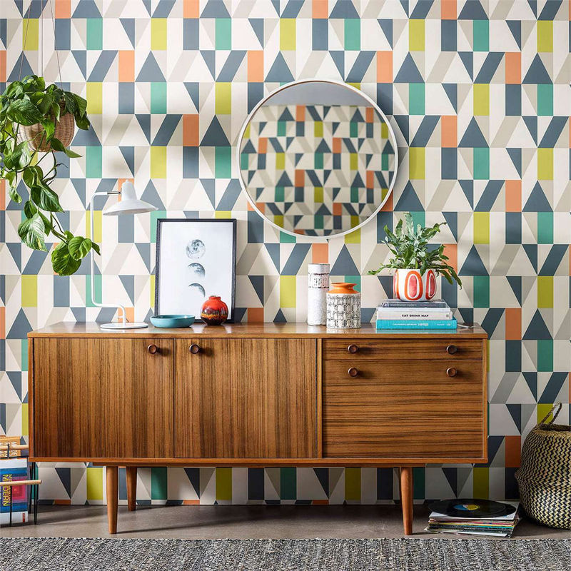 Scion Tapete Nuevo Citrus Paprika Forest in Multicolour, moderne geometrische Vlies-Tapete mit abstraktem Design - Bild 2