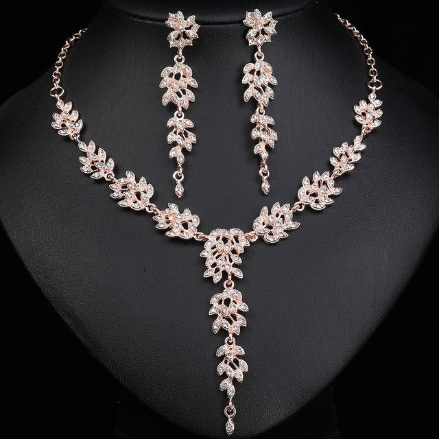 Lucky Star Jewelry Schmuck-Set, Halsketten, Ohrringe, Zirkonia, Kristall, Roségold, Damen - Bild 1