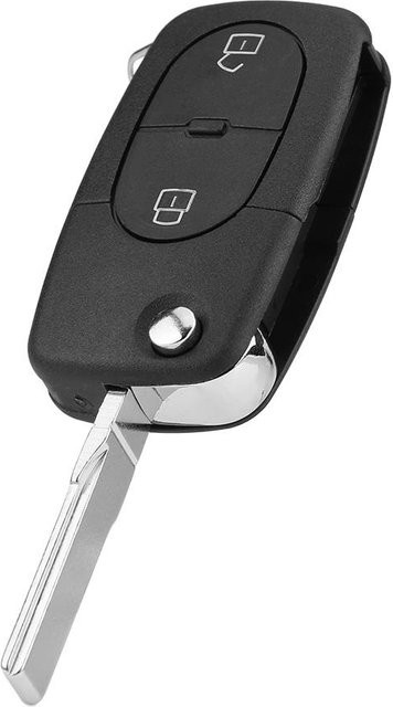 2-Tasten Auto-Fernbedienungsschlüssel 434MHz mit ID48 Chip für Passat und Golf MK4 in Schwarz (1J0959753A) - Bild 1