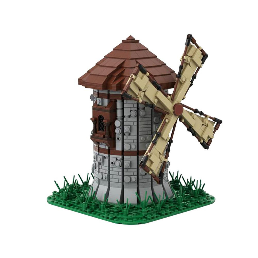 Gobricks Mittelalterliche Windmühle Konstruktionsbausteine Set ab 14 Jahren - Bild 3