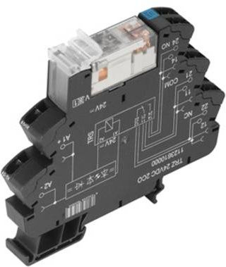 Weidmüller Koppelrelais TRZ 120VAC RC in Schwarz mit 2 Wechsler und 8 A bei 120 V/AC (10 Stück) - Bild 1
