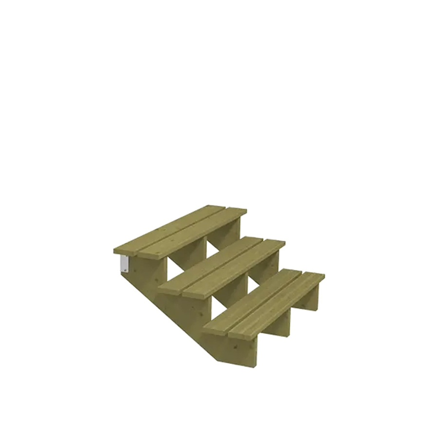Plus A/S Terrassentreppe mit 3 Stufen aus druckimprägniertem Holz NTR Kl A, B/H/T: 75 x 120 x 51 cm - Bild 2