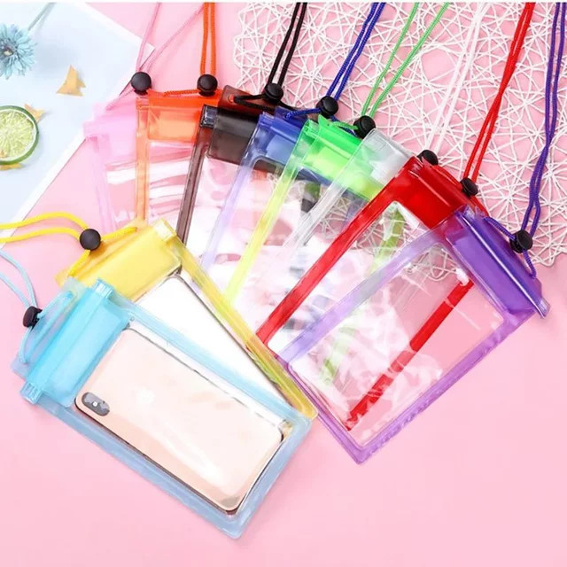 Wasserdichte Handytasche Dry Bag in Lila für iPhone, Xiaomi 15 und alle anderen Smartphones zum Schwimmen, Strand und Camping - Bild 1