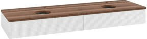 V&B Antao Waschtischunterschrank mit Frontstruktur und Beleuchtung, Farbe: Weiß, B: 160 cm, T: 50 cm - Bild 1
