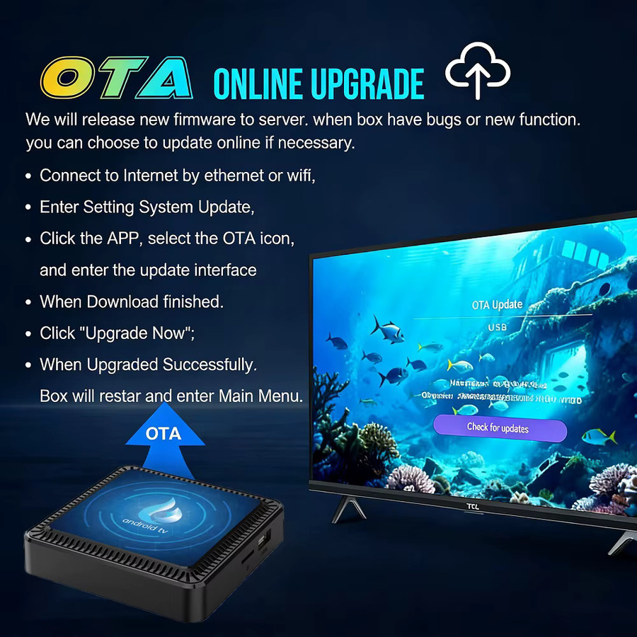 BLKJ Q17 Smart TV Box Media Streamer mit Android 16, 8K Auflösung, WLAN und Bluetooth 6.0, Schwarz - Bild 4
