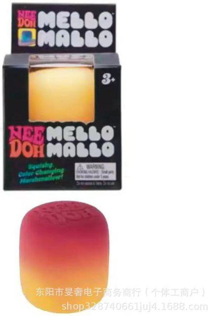 Needoh Mello Mallo, UV-Licht-reaktives Quetschspielzeug, Marshmallow-Textur - Bild 1