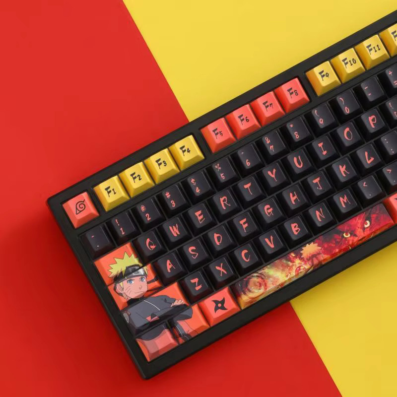 Bandai Naruto Tastaturkappe Uzumaki Naruto Cartoon Design in Transparent Multicolour für mechanische Tastaturen - Bild 3