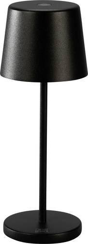 Konstsmide Vence Mini LED-Akku-Tischlampe aus Aluminium in Schwarz, dimmbar - Bild 1