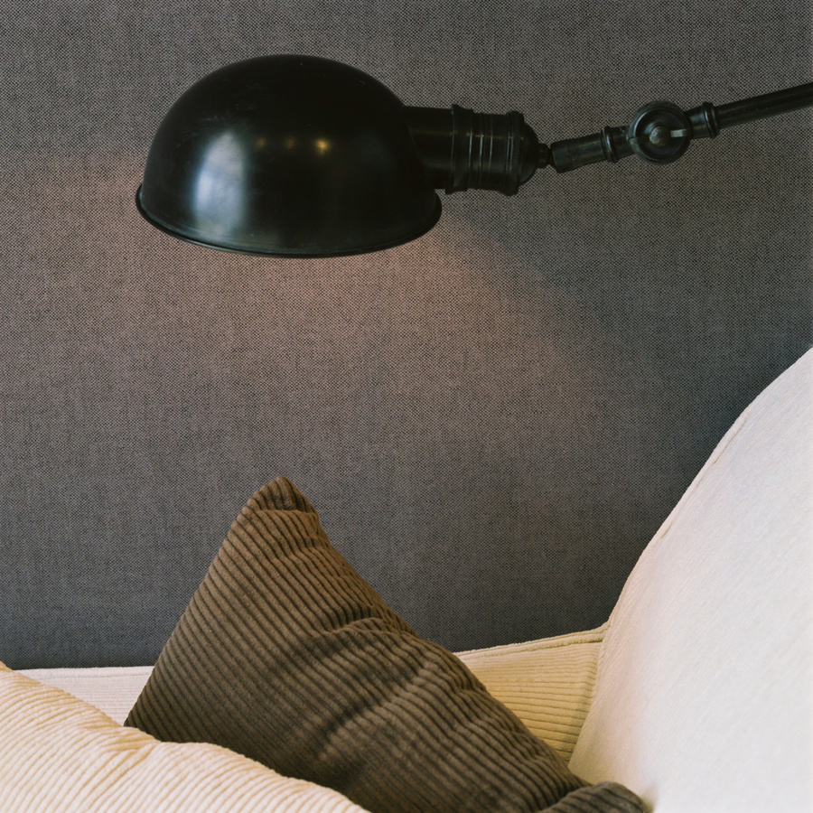 Flamant Wallpaper Lin Black Tie in Schwarz und Grau, abstrakte Vlies Tapete, matt - Bild 1