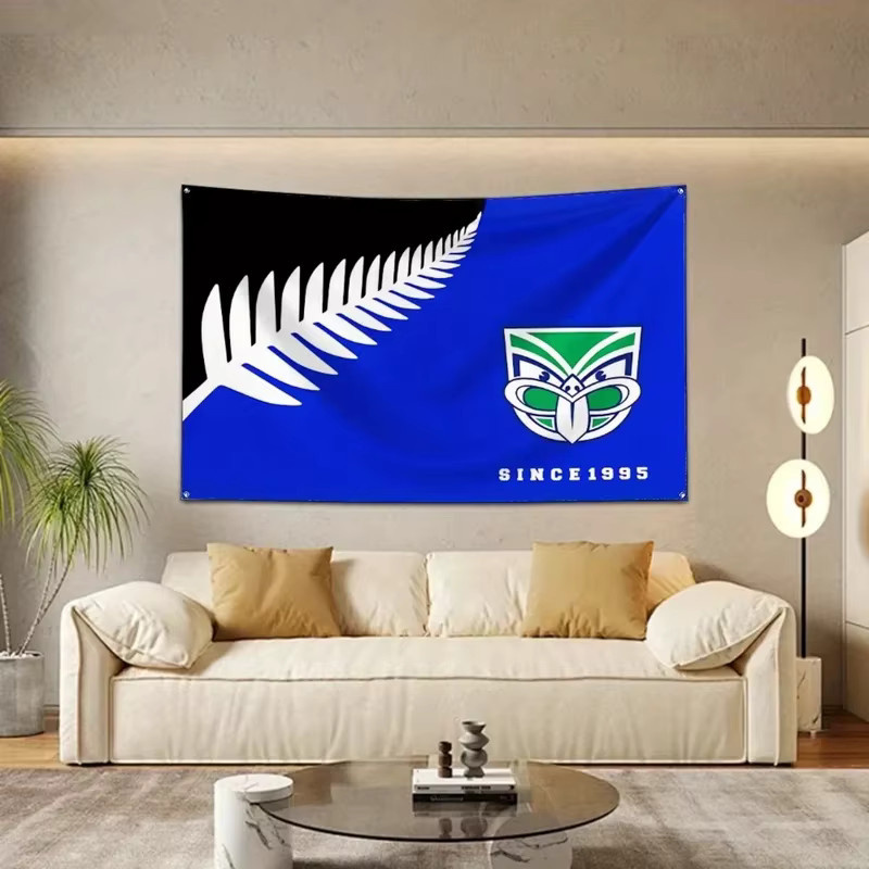 VIKAMA Auckland Warriors Flaggen-Wandteppich als Sportfan-Banner für Outdoor und Garage, Mehrfarbig, Breite: 60 cm, Höhe: 40 cm - Bild 2