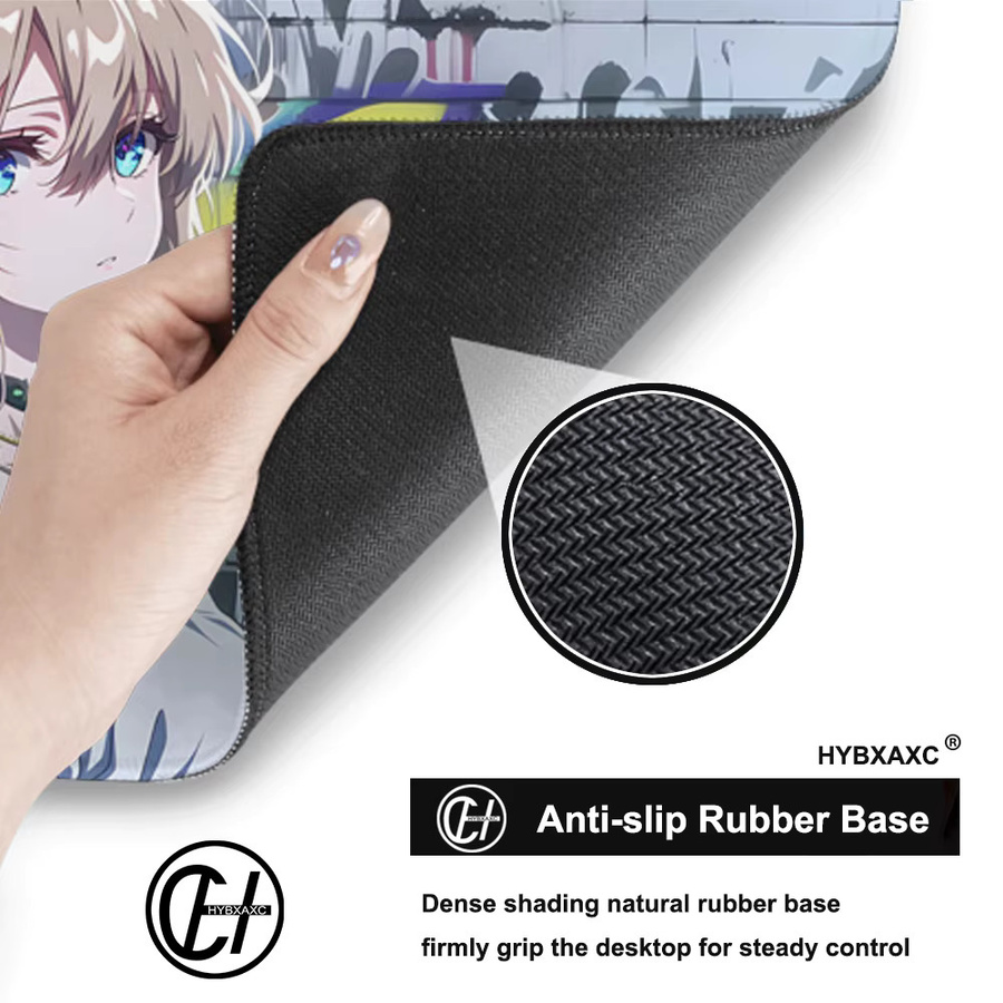 HYBXAXC Anime Mauspad Violet Evergarden aus Gummi in Multicolour für Gamer und Tastatur-PlayPad - Bild 6