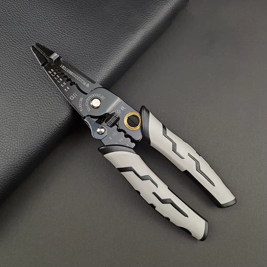 WOZOBUY 7-in-1 Multifunktions-Abisolierzange mit Diagonalzange, Drahtschneider, Spitzzange, Seitenschneider und Kabelschere für Elektriker - Bild 2