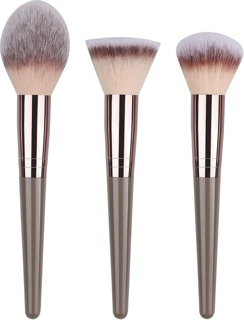 NATAWA Make-up Pinsel Set, 3 Stück, grau, Unisex - Bild 1