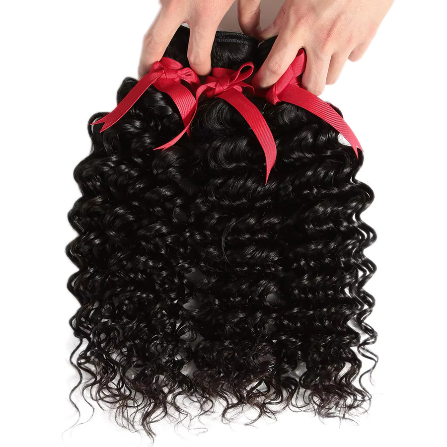 Echthaar-Bündel tiefe Welle, 28 Zoll, Remy brasilianisches Haar, Damen - Bild 2