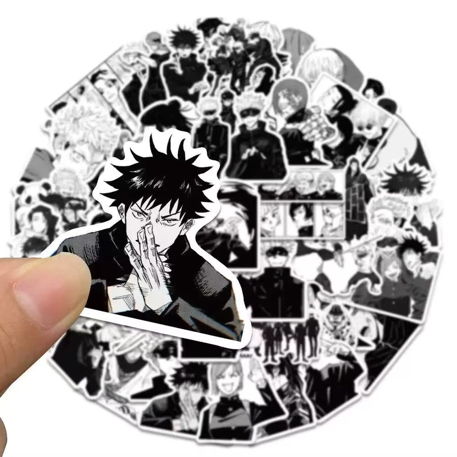 Bandai Jujutsu Kaisen Muster-Graffiti-Aufkleber, 50-teiliges Set, Bunt - Bild 2