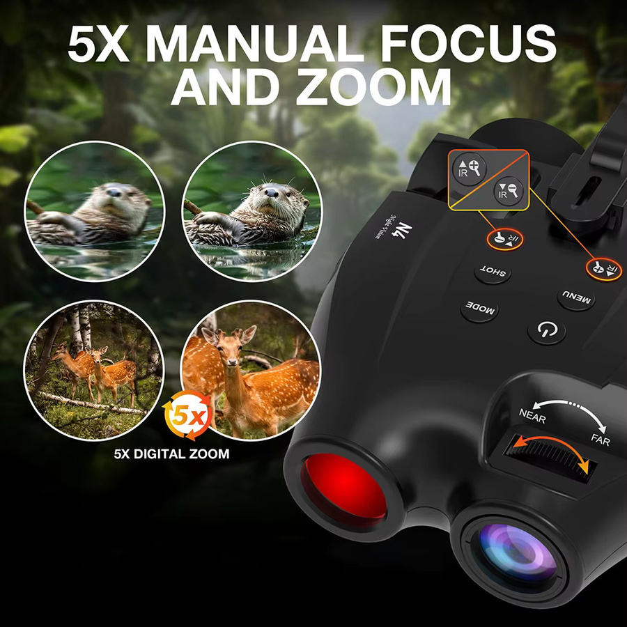 GTMEDIA N4 Digitales Nachtsichtgerät mit 5X Zoom in Schwarz für Jagd, Camping und professionelle Rettungseinsätze - Bild 2