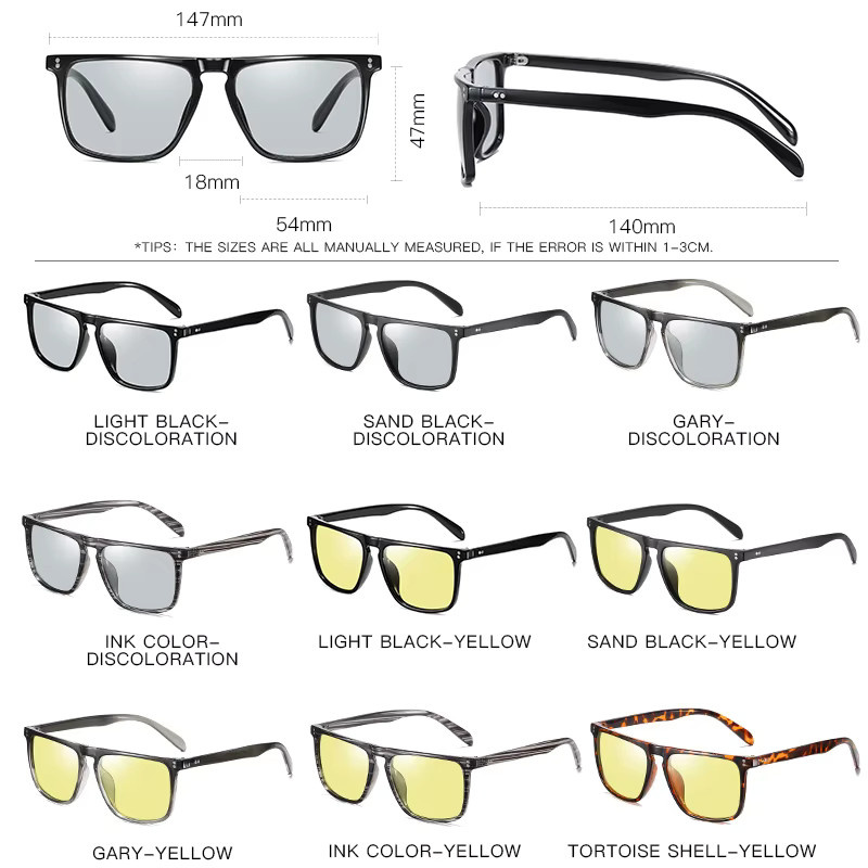 CoolPandas Sonnenbrille, quadratisch, Vollrand, Kunststoff, Unisex, polarisiert, photochrom - Bild 4