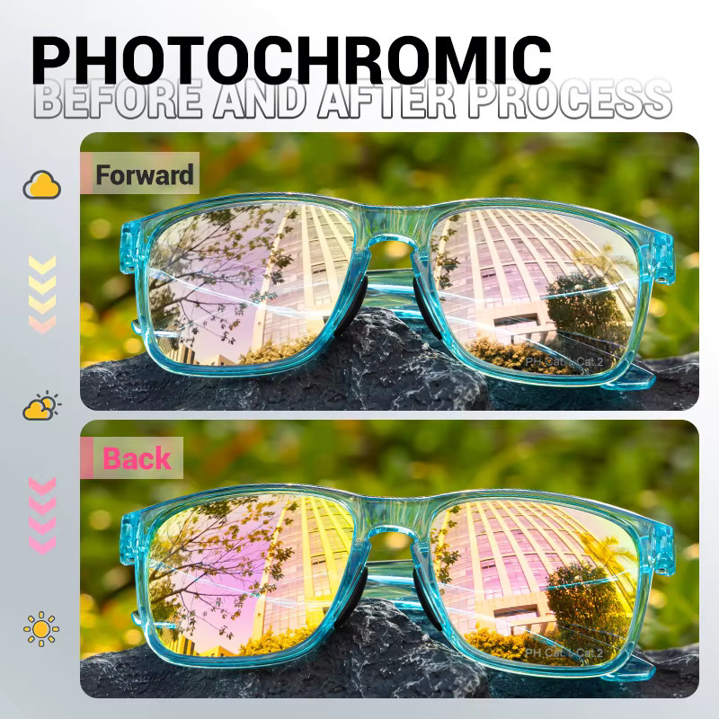 SCVCN Sonnenbrille, photochrom, Vollrand, Square, Kunststoff - Bild 2