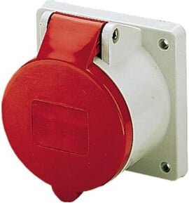 Mennekes Anbaudose TA 32A, 5p, 6h, 400V, IP44, Rot - Bild 1