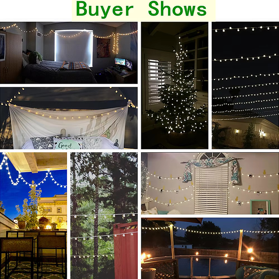 Topdii LED Ball Girlande Warmweiß mit USB und Batterie, Wasserdichte Round String Lights für Weihnachten, Hochzeit und Party - Bild 5