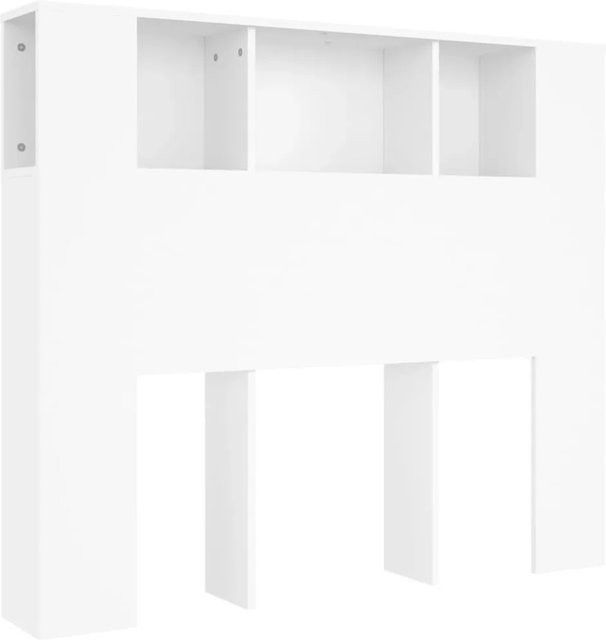 vidaXL Kopfteilschrank Weiß mit integriertem Regal für das Schlafzimmer, B/T/H: 120 x 18,5 x 102,5 cm - Bild 1