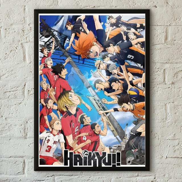 Haikyuu Anime Volleyball Poster Papierdruck als Kunstmalerei Dekoration, Mehrfarbig, Breite: 21 cm, Höhe: 30 cm - Bild 1