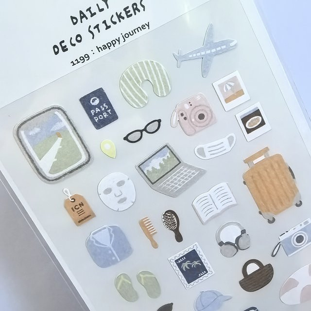 Suatelier Happy Journey Sticker Set für Scrapbooking und DIY Journaling in Multicolour - Bild 1