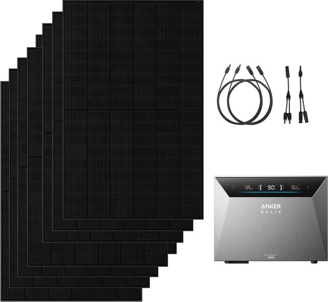 Anker Solix 4000W PV Komplettset mit Solarbank 4 E5000 Pro in Schwarz - Bild 1