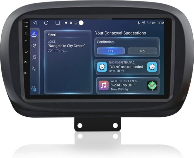 Junsun 9 Zoll Autoradio für Fiat 500X 2014 bis 2020 mit Bluetooth und GPS in Schwarz - Bild 1