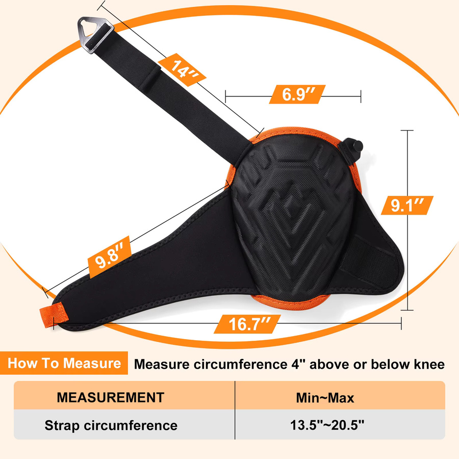 LIDUEN PRO Knieschoner für die Arbeit mit ergonomischem Gelkissen und Schaumstoffpolsterung - Bild 3