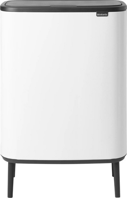 Brabantia Bo Touch Bin Mülleimer mit herausnehmbarem Inneneimer, Weiß, 60 l - Bild 1