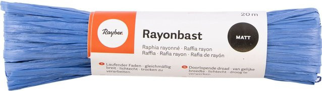 Rayher Rayonbast aus Viskose in Blau matt - Bild 1