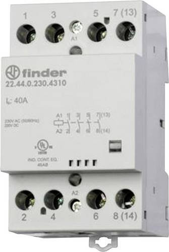 Finder Installationsschütz 22.44.0.024.4717 mit 3 Schließern und 1 Öffner 24V in Weiß - Bild 1