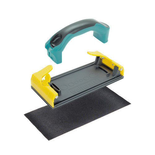 Wolfcraft Handschleifer Universal mit 2-K-Wechselgriff in Schwarz, Gelb und Grün - Bild 5
