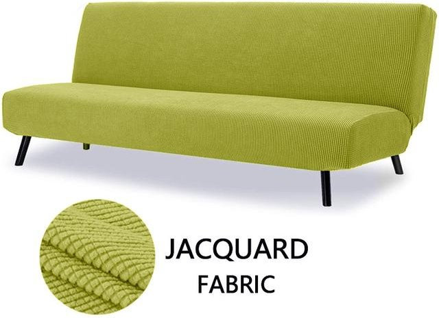 YZFZP Sofa-Bettbezug aus elastischem Polar-Fleece in Grün, armloser Stretch-Schonbezug für dein Sofa in Größe L - Bild 1