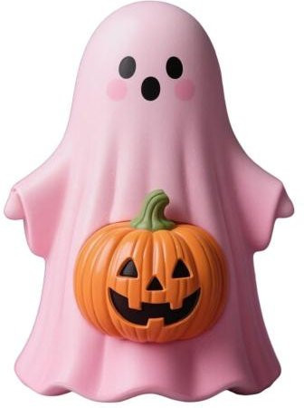 Talos Party Carnival Halloween Tischdekoration Kürbis-Geist Figur in Rosa - Bild 1