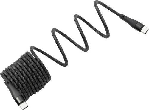 BKL Electronic USB-C Kabel USB 2.0 mit Geflechtschirm, Schwarz, Länge: 1,5 m - Bild 1